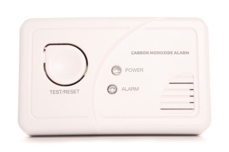 Carbon monoxide alarm studio cutout.