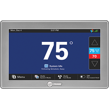 Trane ComfortLink™ II XL1050 Smart Thermostat.